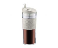 Bodum 11101-913 Travel Mug, 0.45 L Reisebecher Kunststoff 8 x 8 x 20.8 cm, weiß