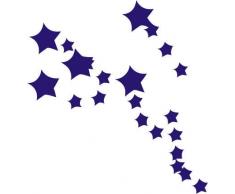 INDIGOS 4250380591582 Wandtattoo w048 Sterne 120 x 112 cm, blau