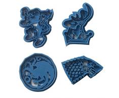 Cuticuter Game of Thrones Pack Ausstechform, Blau, 16 x 14 x 1.5 cm, 4 Stück