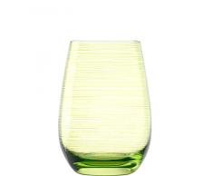 Stölzle Lausitz Twister Becher in grün, 465 ml, 6er Set Gläser, spülmaschinenfest, Bunte Trinkbecher, hochwertige Qualität