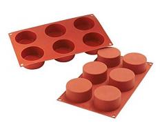 silikomart Silikonform, zylindrisch, 30,1 x 17,5 x 1,79 cm, 26.127.00.0065 SF 119, Rotlehm