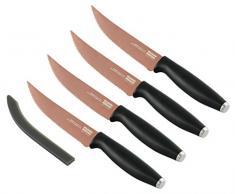 KUHN RIKON 23038 Colori Titanium Set rosengold Steakmesser, Edelstahl, Rosegold, 32 x 21.5 x 2.5 cm, 4-Einheiten