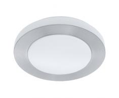 EGLO Wand-/ Deckenleuchte Carpi LED Stahl, Alu, Kunststoff, 12 W 860 lm inklusiv Leuchtmittel, austauschbar, nicht dimmbar, 30 cm x 7.5 cm, alu-gebürstet/weiß 93287