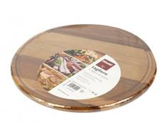 Bisetti 64002 Schneidebrett, rund, aus Akazienholz, 30 cm Durchmesser