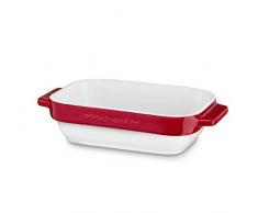 Kitchenaid Auflaufform, Keramik, weiÃ/rot, 20x11.5x5 cm