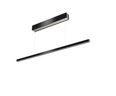 Evotec ORIX LED Pendelleuchte schwarz 120 cm / 2700-6500K / 18W / 1920 Lumen/Lichtsteuerung per Fernbedienung, Aluminium, 18 W, Transparent, Small