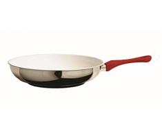 Mepra Bratpfanne aus rostfreiem Edelstahl, Keramikbeschichtung, 32 cm, Rot