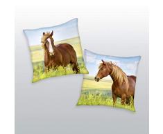 Herding Dekokissen Young Collection Pferd, 40x40cm, 100% Polyester, bunt, 40 x 40cm