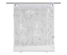 Home Fashion ELK 091929-0110 130 x 45 cm Raffrollo, Stoff, wollweiß, 130 x 45 x 0.1 cm