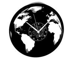 Vinyl Wanduhr Vintage Handgemache Schallplatten-Design Dekor Reisewelt Welt Reisebüro