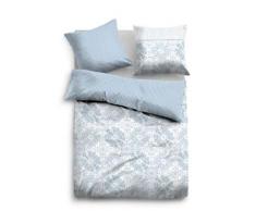 TOM TAILOR 0069842 Satin Bettwäsche Garnitur mit Kopfkissenbezug (Baumwolle) 1x 155x220 cm + 1x 80x80 cm, schlichtweiß