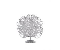 WOFI Tischleuchte, Aluminium, Integriert, 10 W, Silber, 30 x 30 x 27 cm