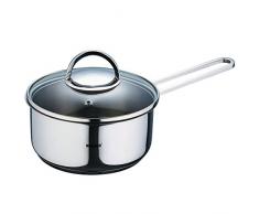 Bergner Classic Induktions-Kochtopf mit Deckel, Edelstahl, Silberfarben, 17 cm