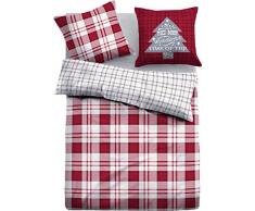 TOM TAILOR 0069881 Satin Bettwäsche Garnitur mit Kopfkissenbezug (Baumwolle) 1x 155x220 cm + 1x 80x80 cm, kirschrot