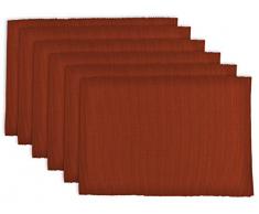 DII Tischset, 100% Baumwolle, gerippt, 33 x 48 cm 6er-Set Placemat Set Spice