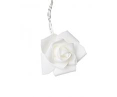 Cole&Bright L24303, Solar 10er - Rosen - Lichterkette. Dual-Power Technologie, Plastik, Transparent, 380 cm