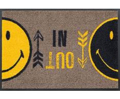 wash + dry 067146 Fußmatte Smiley In Out, 40 x 60 cm