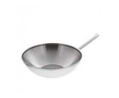 demeyere Wok 30 cm Wok – /Stir Fry Pan – Frying Kant ( – Wok/Stir Fry Pan, Silver, 4,8 l, 300 mm)