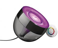 Philips Living Colors Iris, Energiesparende LED-Technologie mit 10 Watt,16 Millionen Farben, mit Fernbedienung, schwarz 7099930PH