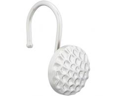 AmazonBasics – Haken für Duschvorhang, gehämmerter Kreis, Nickel