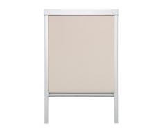 Lichtblick Dachfenster-Rollo Skylight, 61,3 x 100,0 cm (B x L) in Beige, 100% Verdunkelung, Thermo-Rollo für Velux-Fenster, Sonnen-, Hitze- & Sichtschutz (MK06)