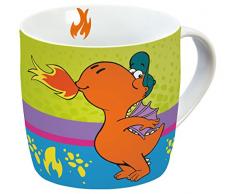 Drache Kokosnuss Tasse Henkel, Porzellan, Mehrfarbig, 11 x 8 x 8 cm