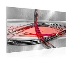 Bild Abstrakt Wandbild Vlies - Leinwand Bilder XXL Format Wandbilder Wohnzimmer Wohnung Deko Kunstdrucke Rot 1 Teilig - MADE IN GERMANY - Fertig zum Aufhängen 103614b