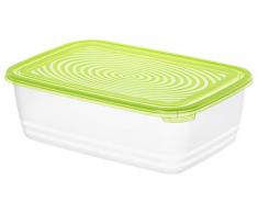 Rotho Sunshine Vorratsdose 3.7 l, Kunststoff (BPA-frei), Grün/Transparent, 3,7 Liter (29,5 x 20 x 9,2 cm)