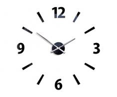 Modern Clock Klaus Black Wanduhr, Acryl, schwarz, 75 x 75 cm
