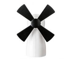 koziol Gewürzmühle mit Salzstreuer Miller, Kunststoff, solid schwarz, 7,1 x 10,6 x 15 cm