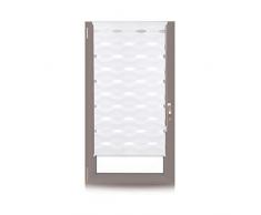 Relaxdays Doppelrollo Klemmfix, ohne Bohren, Blickschutzgrad variierbar, Gesamt: 80 x 150 cm, Stoffbreite 76 cm, weiß