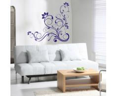 INDIGOS 4052166141192 Wandtattoo w652 schöne Tribal Blatt Wandaufkleber, 96 x 91 cm, blau