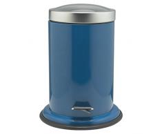 Sealskin Abfalleimer Acero, Kosmetikeimer aus Edelstahl, Farbe: Blau, Inhalt: 3 L