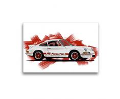 Premium Textil-Leinwand 45 x 30 cm Quer-Format Porsche 911 Carrera RS | Wandbild, HD-Bild auf Keilrahmen, Fertigbild auf hochwertigem Vlies, Leinwanddruck von Reinhold Autodisegno