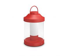 Philips myGarden LED Laterne Abelia, warmweiÃes Licht, dimmbar, inkl. USB Anschluss, rot, für Balkon und Terrasse