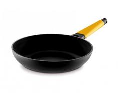 Castey 8-26 Bratpfanne aus Aluminiumguss, abnehmbarer Stahlgriff, 26 cm, Gelb