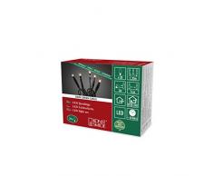 Konstsmide 6351-120 Micro LED Lichterkette / für Innen (IP20) / 24V Innentrafo / 20 warm weiße Dioden / schwarzes Kabel