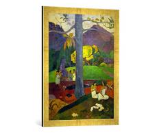 Gerahmtes Bild von Paul Gauguin Matamua, Kunstdruck im hochwertigen handgefertigten Bilder-Rahmen, 50x70 cm, Gold Raya