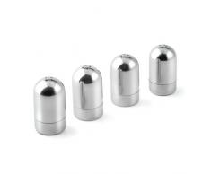 kleine Menage Tisch Edelstahl Salzstreuer Set 4tlg