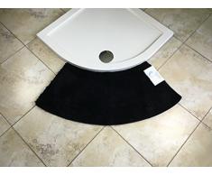 Medium Mikrofaser schwarz gebogenen Duschmatte