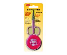 Kleiber Schneider-Stick-Set mit Schere und MaÃband mit Magnet, Pinkfarbenfarben