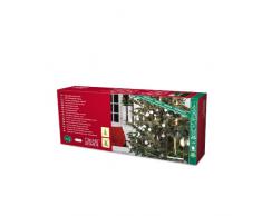Konstsmide 1166-000 LED Baumkette SLIM LINE mit 16 kleinen Schaftkerzen / für Innen (IP20) / 4,5V Innentrafo / mit Schalter / 16 warm weißen Dioden / grünes Kabel