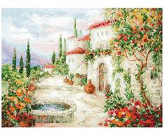 Riolis Kreuzstich-Set Am Springbrunnen, Baumwolle, Mehrfarbig, 40 x 30 x 0.1 cm