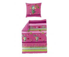 Bierbaum Bettwäsche Tabaluga 2412, Renforcé, Made in Germany, pink 01, 135 x 200 cm