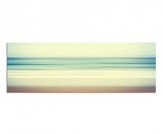 Panoramabild auf Leinwand und Keilrahmen 150x50cm Strand Meer abstrakt Vintage