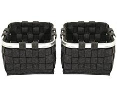 Franz Müller Flechtwaren Regalkörbe, Grau