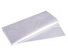 Rayher 67273606 Seidenpapier Metallic, Silber , 50x70 cm, 3 Bogen, 17g/m², lichtecht, farbfest, leicht transparentes, dünnes Papier, Geschenkpapier, Papier zum Basteln