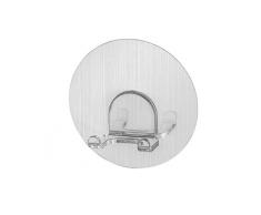 WENKO 21934100 Static-Loc Wandhaken Duo Osimo, Befestigen ohne Bohren, Polyethylenterephthalat, 8 x 3.5cm 8kg max, Chrom