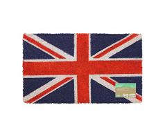 JVL Fußmatte mit britischer Flagge, PVC-Rückseite, 40 x 70 cm