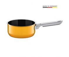 Silit Passion Yellow Stielkasserolle, 16 cm, ohne Deckel, Kochtopf 1,3l, Silargan Funktionskeramik, Topf Induktion, gelb